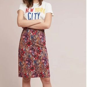 Anthropologie Maeve Floral Pencil Skirt